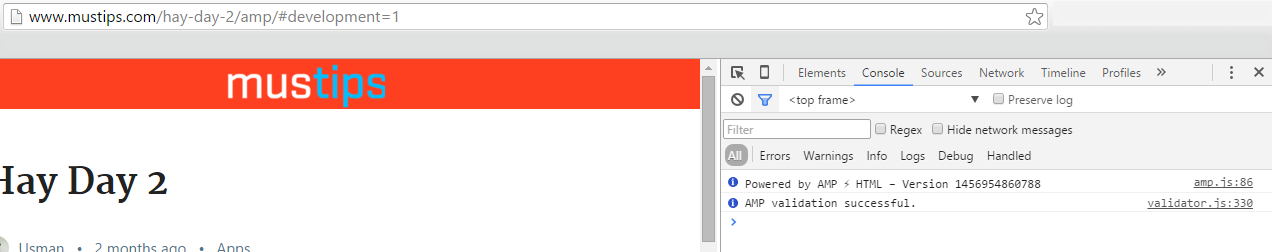 AMP Validation