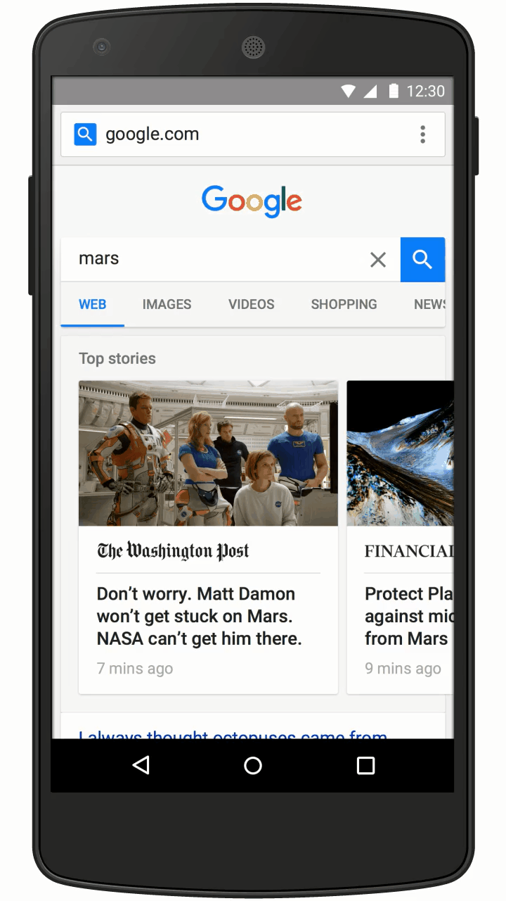Accelerated Mobile Pages Demo