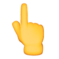 One finger pointing up - Snapchat trophies