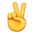 Two fingers doing the peace sign - Snapchat Trophies