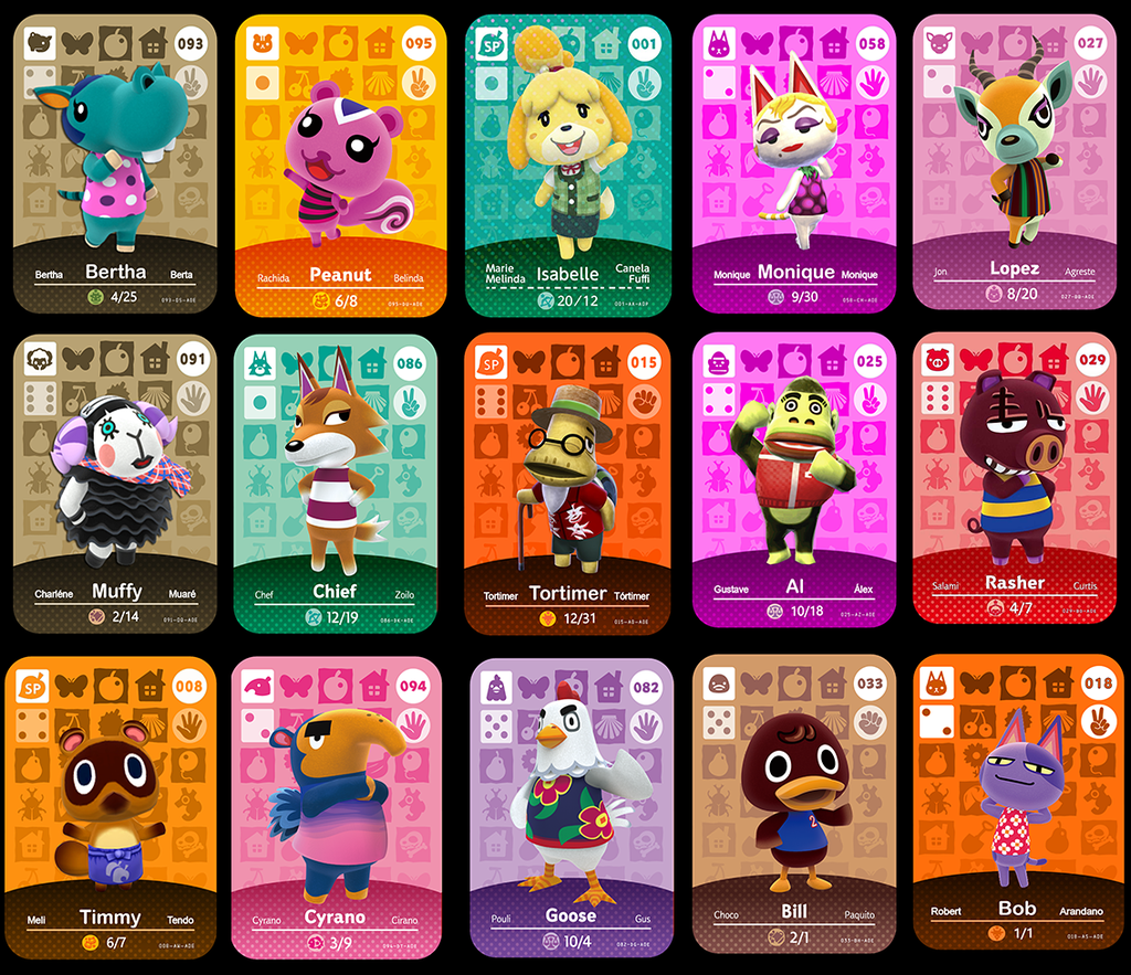 Free Printable Amiibo Cards Animal Crossing