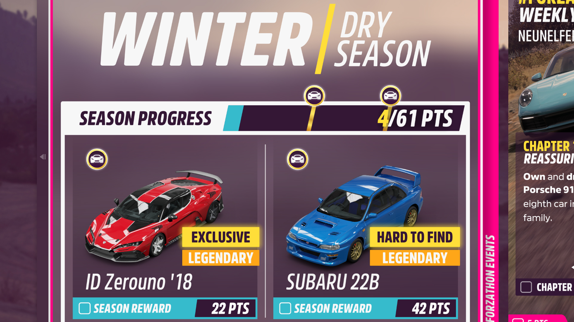 Forza Horizon 5 Festival Playlist Series 1 Winter season rewards