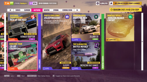SLEEPINGGIANT Forza Horizon 5 Photo Challenge Festival Playlist Autumn
