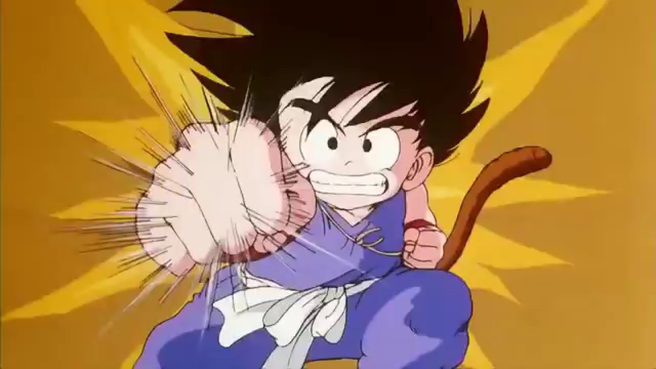 What is the age of Goku in the Emperor Pilaf Saga? 