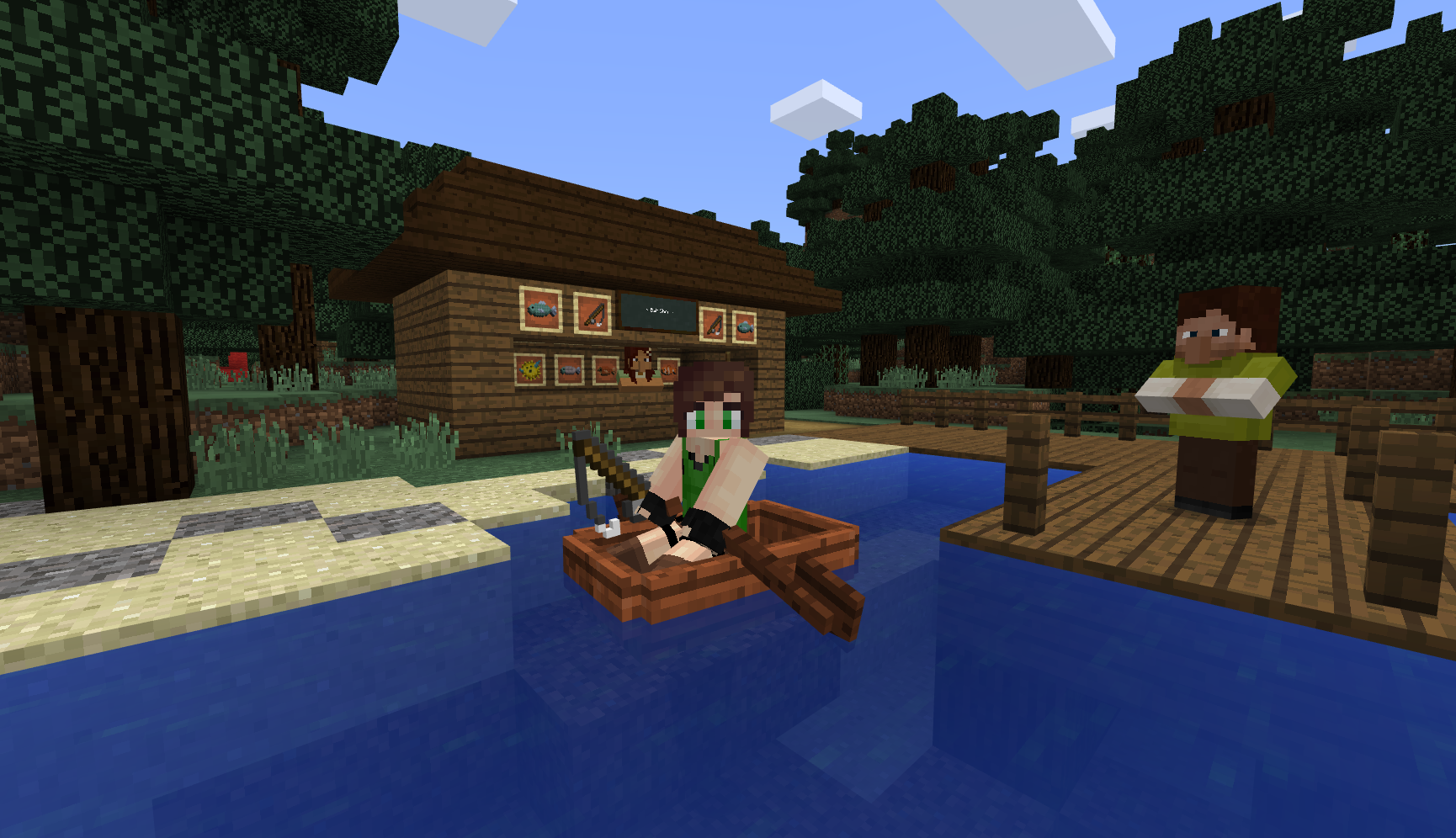 Fishing in Minecraft