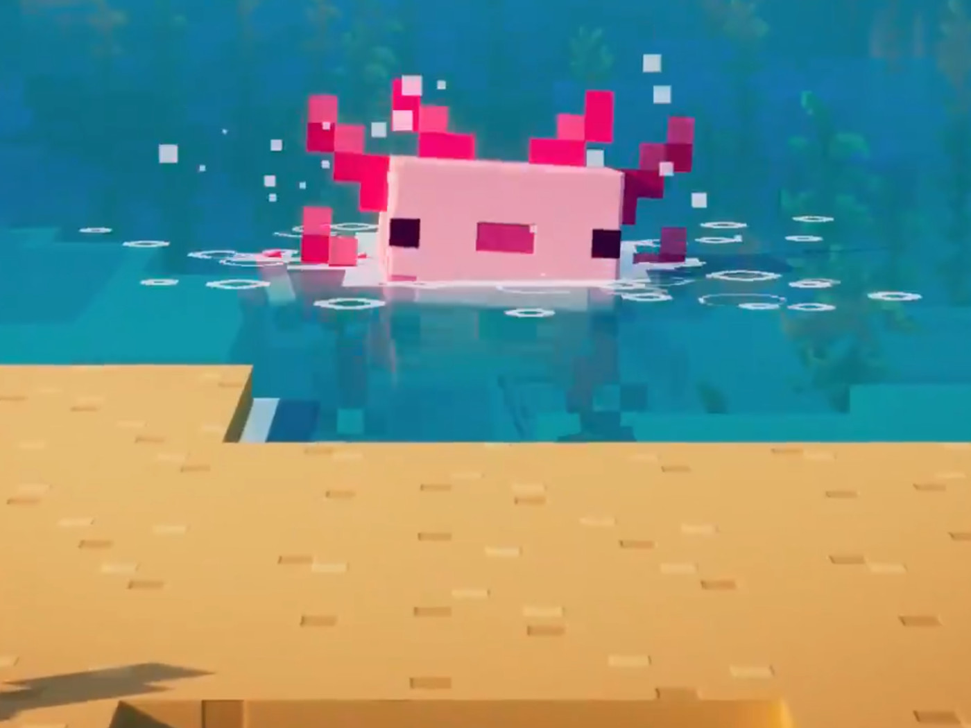 Transporting Axolotl in Minecraft